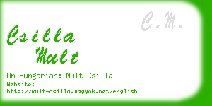 csilla mult business card